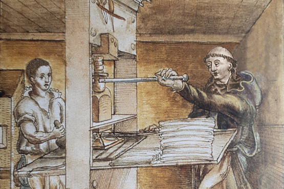 Collage von Birgit Schattinger auf Grundlage der Nürnberger Hausbücher, um 1550 / 2020