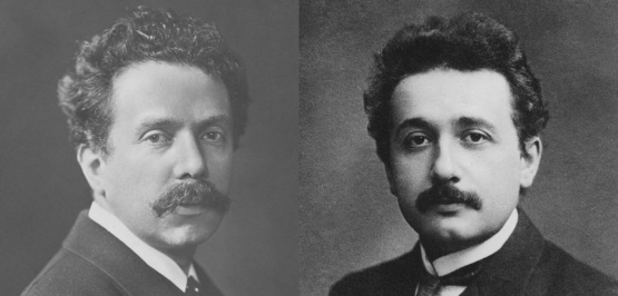 links: Robert Kahn, ca. 1909, rechts: Albert Einstein, ca. 1912 © Quelle: Staatsbibliothek zu Berlin (Kahn), Jan Langhans, Prag (Einstein) Bild