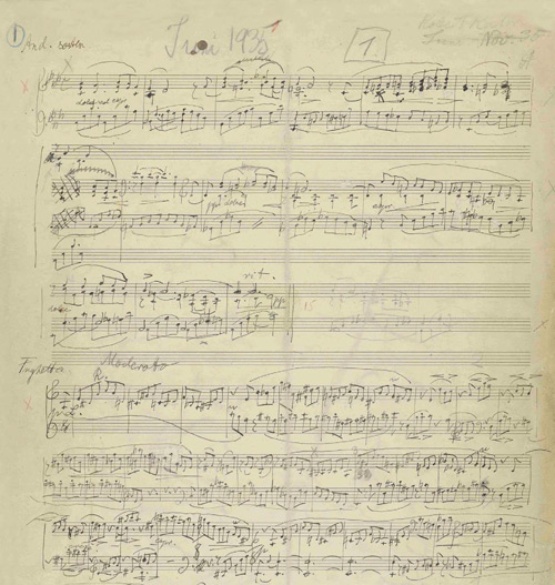 Robert Kahn, Tagebuch in Tönen Nr. 1 (Ausschnitt) © Quelle: Sign Robert-Kahn-Archiv, Akademie der Künste Berlin Bild