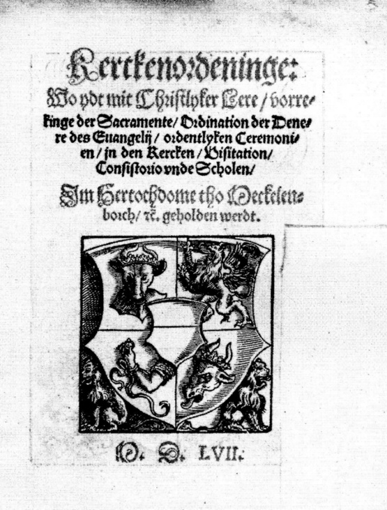 Niederdeutsche Kirchen- und Schulordnung, Rostock 1557