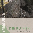 Ausstellungsplakat mit dem Foto einer Betonruine im Wald sowie allen zur Ausstellung (auch im Text)