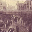 Menschenmenge in der Schweriner Schlossstraße gegen 9 Uhr am 15. März 1920 (Quelle: Mecklenburgische Zeitung vom 28.3.1920)