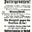 Aufruf zum Generalstreik und zur Versammlung im Marstall Schwerin 14.3.1920