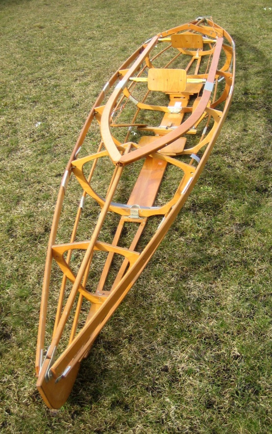 Gerüst eines Faltbootes Kolibri IV ohne Haut