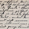 Neun Zeilen handschriftlicher Text