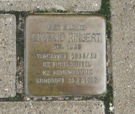 Stolperstein Edmund Ringert © Quelle: Stadtgeschichtliches Museum Waren Bild