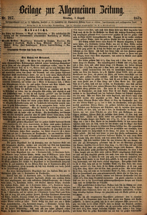 Grabungsbericht Der Schatz des Priamos von Heinrich Schliemann