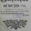 Gelehrte Nachrichten auf das Jahr 1752, Verlag: Joh[ann] Andr[eas] Berger und Jac[ob] Boedner Rostock und Wismar.