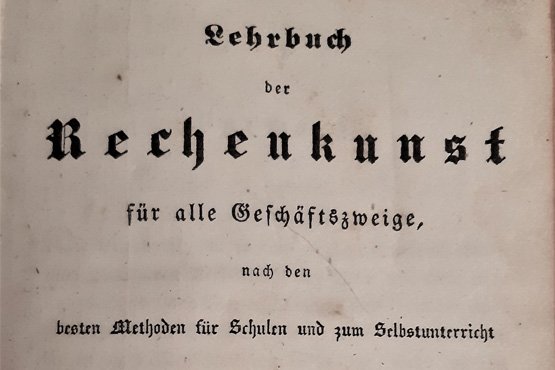 Titel: Lehrbuch der Rechenkunst bei F. W. von Cossel in Wismar gedruckt