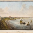 „Schwerin aufgenommen von der Anhöhe am Zippendorfer Weg“ Lithografie von August Achilles 1845