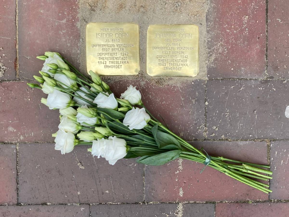 Stolpersteine für Isidor und Johanna Cohn