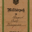 Außenansicht Militärpass von Adolf Weingarten, Saarburg, 15.03.1915.
