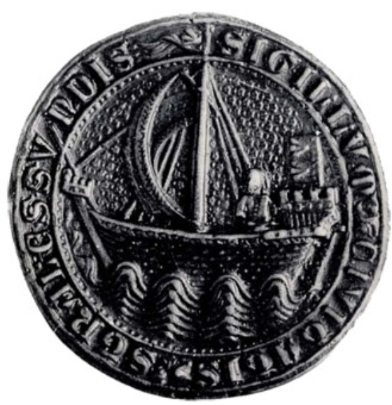 Großes Stralsunder Koggensiegel von 1329