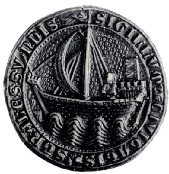 Großes Stralsunder Koggensiegel von 1329 Großes Stralsunder Koggensiegel von 1329