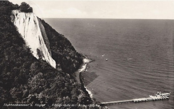 Kreidefelsen auf Rügen, Königstuhl, Luftaufnahme um 1930