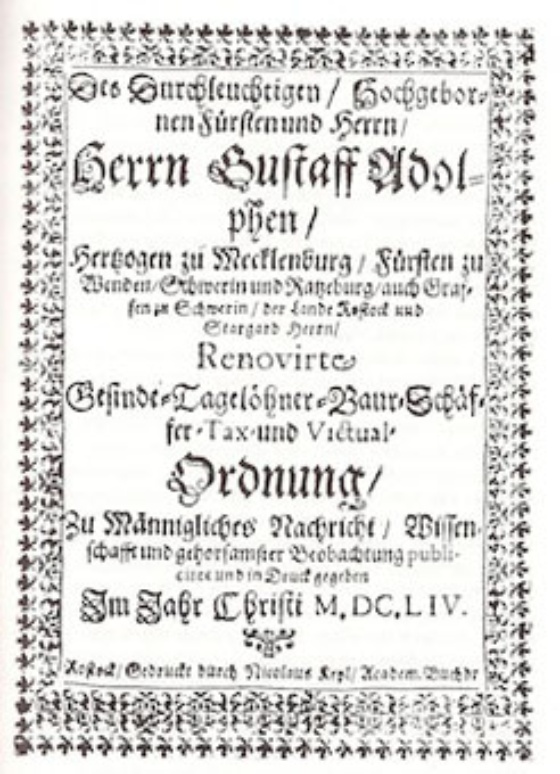 Gesindeordnung 1654 Gesindeordnung 1654