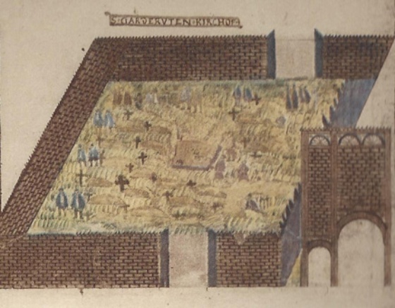 Friedhof um 1650 Bild
