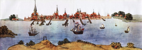Stralsund vom Hafen (Stralsunder Bilderhandschrift)
