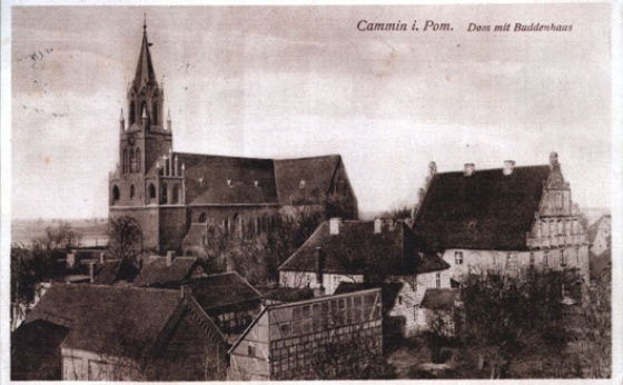 Cammin, Postkarte um  1933 Dom mit Buddenhaus