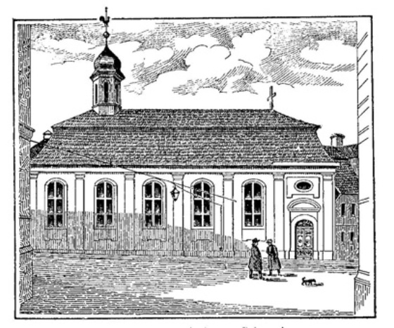 Katholische Kirche Schwerin um 1800 (Schlie) Bild