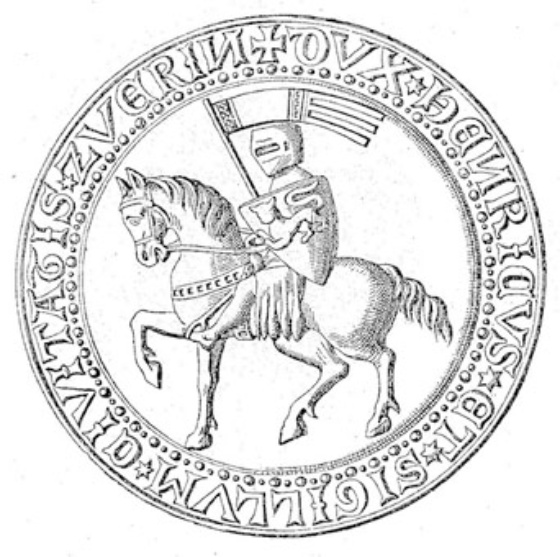 Heinrich der Löwe auf dem ältesten Schweriner Siegel von 1253