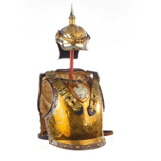Cuirass and helmet worn by cuirassiers from Pasewalk