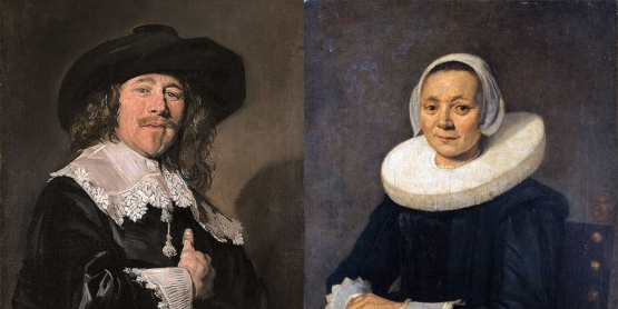 Frans Hals: portrait of a distinguished gentleman and portrait of a sitting lady
