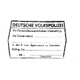 Stempel Volkspolizei Grenzsperrzone Abdruck