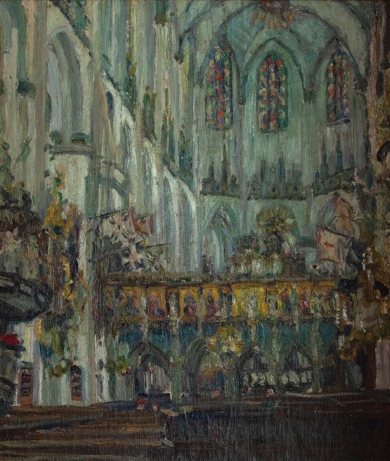 Marie Hager Inneres der Marienkirche in Lübeck Bild