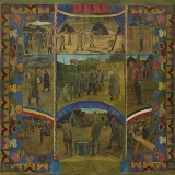 Bemalte Zeltplane aus dem Kriegsgefangenenlager Parchim