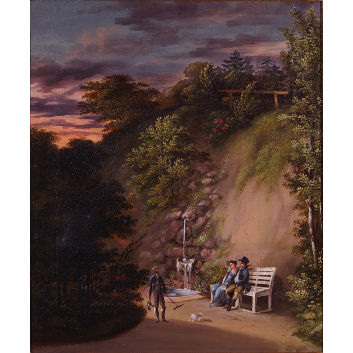 Friedrich Kersting Parklandschaft mit Quelle