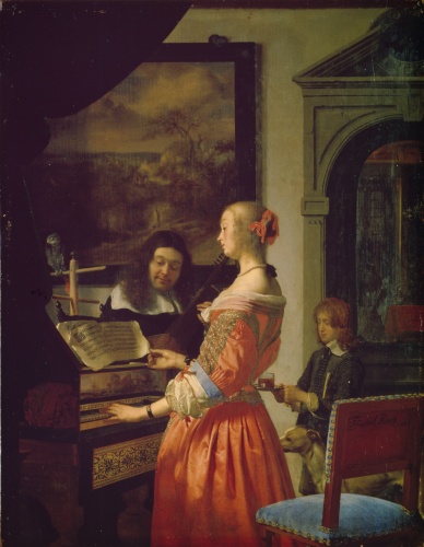 Frans van Mieris d. Aeltere. Dame am Cembalo 1658 G_82_vanMieris_d_Ä