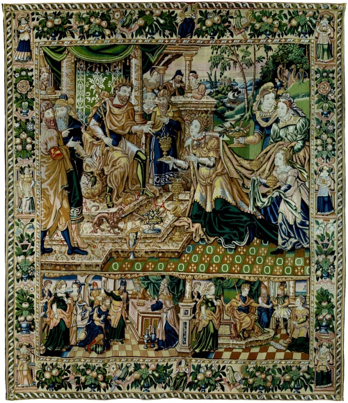 Tapisserie Die Königin von Saba vor König Salomon